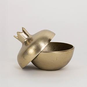 Brass Finish Metal Serving Bowl with <b>Lid</b> for Hotel Restaurant Party for Serving Fruit Snacks Nuts Dinig Table <b>Decorative</b> - Product Image 2