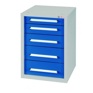 Banco da lavoro 3750 x 800 x 840 mm LxTxH con 3 armadi a cassetti, ciascuno con 5 cassetti - Product Image 4