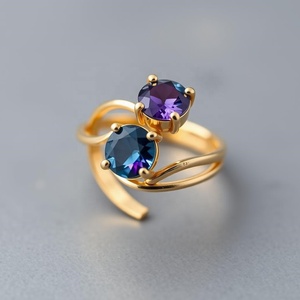 925 Sterling Silver Vermeil Gold 925 Sterling Silver Amethyst <b>Quartz</b> Gemstone Handmade <b>Ring</b> - Product Image 2