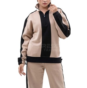 ชุดวอร์มผู้หญิงพรีเมียม ผ้าฝ้าย 100% ระบายอากาศได้ดี เป็นมิตรกับสิ่งแวดล้อม ดีไซน์ใหม่ทันสมัย ลายเรียบ ชุดเสื้อและกางเกง แห้งเร็ว 380 GSM - Product Image 1