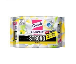 Quickle Eco-Friendly 3D Absorbente Hojas Húmedas Fuerte Refresco Limón 24 Hojas Poliéster Desechable Hecho en Japón - Product Image 1