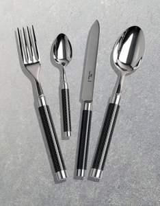 Ensemble de couverts en acier inoxydable de conception nordique moderne fait à la main poignée de texture unique couleur grise vintage meilleure vente pour la nourriture - Product Image 4