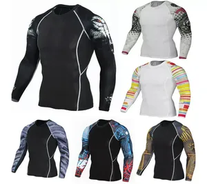 Chemises de sport de Compression, surf à manches longues, Logo personnalisé BJJ, protection contre les éruptions cutanées MMA, protection contre les éruptions cutanées pour hommes - Product Image 5