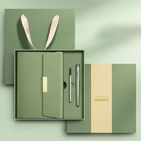 LABON 2027 - Juego de Regalo de Cuaderno Magnético de Negocios de Cuero PU A5, Diseño Elegante y Personalizado, con Bolígrafo para Profesionales