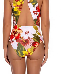 ชุดว่ายน้ำสตรีแบบชิ้นเดียวเนื้อผ้ายืดได้4ทางลายพิมพ์ลายเสือดาวและลายเสือดาว - Product Image 6