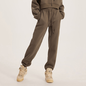 Vente en gros de pantalons de survêtement 100% coton pour femmes pantalons de yoga salon de fitness vêtements de tous les jours Service OEM - Product Image 1
