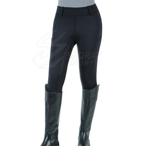 กางเกงขี่ม้าสัมผัสนุ่มสำหรับผู้หญิงพร้อมสายรัดเข่า - Product Image 3