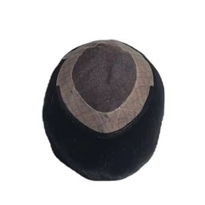 ท็อปเปอร์ผมแท้สไตล์อินเดีย ยี่ห้อ Taz Hair BD Yaki แบบเส้นเดียว สำหรับระบบผมผู้ชายแบบลูกไม้ - Product Image 4