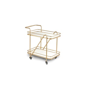Double Story Portable <b>Trolley</b> with Wheels Mobile Vintage Style Glass Metal <b>Serving</b> <b>Trolley</b> <b>Serving</b> Cart Manufacturer Wholesale - Product Image 4