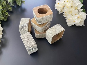 Servilleteros de resina epoxi verde y madera, ropa de mesa atractiva para hoteles, restaurantes, fiestas en India - Product Image 3