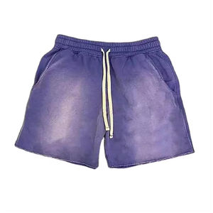 Pantalones cortos de algodón para hombre transpirables con logotipo estampado personalizado al por mayor, pantalones cortos lavados con ácido fabricados en Pakistán para hombres adultos - Product Image 5