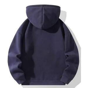 Sudadera de algodón 100% de peso pesado para hombre con impresión personalizada Sudadera con capucha bordada teñida lisa de gran tamaño para invierno - Product Image 2