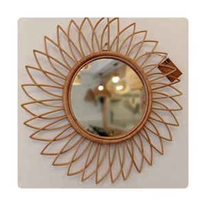 Handmade Rattan <b>Mirror</b> from Vietnam | Home Spa decor and Gifting - Product Image 1