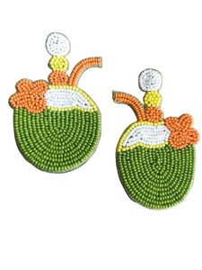 Boucles d'oreilles perlées perles de rocaille pour femmes boho mignon fraise pastèque fruit perlé goutte boucle d'oreille pendante par glowin fashion - Product Image 2