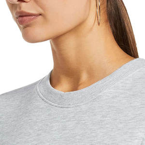 Custom <b>top</b> sale 2025 O neck Cotton Heavyweight Embroidered Soft Fleece crewneck Sweatshirt Women - Product Image 5