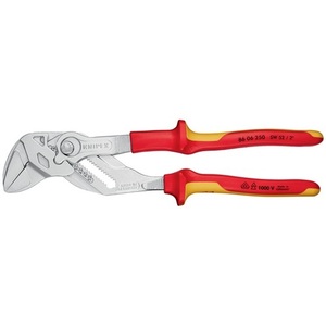 Pliers Wrench 250 Mm 46 Mm <b>Clamping</b> Width Chrome-Plated Multi-Component Handles VDE Knipex - Product Image 4