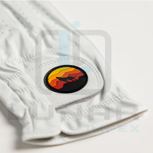 Pegatina sublimada 3D Yote de alto grado en guantes de golf de cuero Cabretta con correa en guantes de Palma transpirables de cuero blanco y duradero - Product Image 2