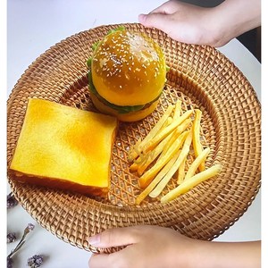 Assiette de chargement en rotin de qualité supérieure assiette de service de restauration rapide assiette de chargeur tissée pour ustensiles de cuisine prix raisonnable de table - Product Image 1