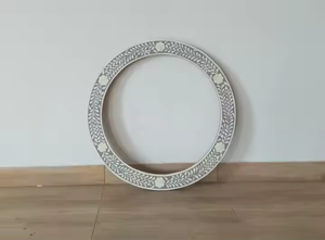 Marco de espejo con incrustaciones de hueso hecho a mano, el más nuevo colgar en la pared, fácil de instalar, baño decorativo, hoteles por Crescent Crafts - Product Image 3