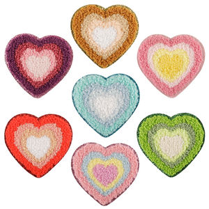 Towel Embroidered heart <b>Patches</b> Wholesale Custom Logo Sew on Embroidery <b>Applique</b> Chenille <b>Patches</b> for Clothing 2026 - Product Image 1