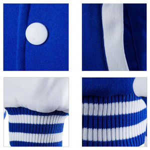 แจ็กเก็ตผ้าฟลีซเสื้อคลุมไม่มีตัวอักษรสำหรับผู้ชายเสื้อแจ็กเก็ตทีมเบสบอลวิทยาลัยแบบลำลองสำหรับผู้ชาย - Product Image 6