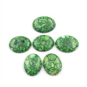 Turquesa Verde Natural, Corte Ovalado, Pulida, Gema Suelta, Cabujón para Fabricación de Joyería, Venta al por Mayor de Fábrica, Exportación, Comprador - Product Image 1