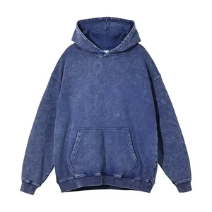 Sweat à capuche d'hiver délavé à l'acide avec logo personnalisé, tissu polaire respirant à séchage rapide, sweat à capuche pour homme écologique - Product Image 1