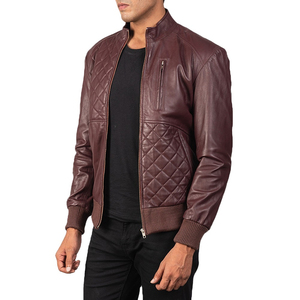 Factory Made <b>Cheap</b> Price Good Quality Genuine Leather Men's Pro Quality <b>Winter</b> Waterproof Reversible Breathable Leather <b>Jackets</b> - Product Image 2