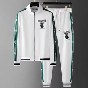 Men's Sportswear Set <b>Crewneck</b> <b>Sweater</b> Elastic Trousers Wholesale Embroidered Technique for Running Jogging Sports - Product Image 5