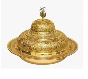 Recipientes de Aluminio con Acabado Dorado para Servir Dátiles, Cuencos de Lujo Hechos a Mano, Ecológicos, Duraderos, para Servir Chocolates y Frutos Secos - Product Image 4