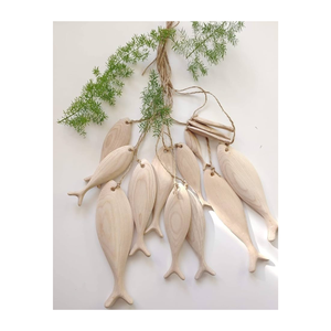 Nuevas Figuras de Peces de Madera Natural 100% para Niños, Artesanía Colorida para Decoración - Product Image 3
