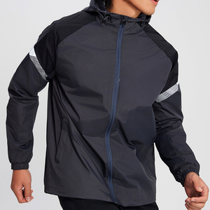 Veste de sport double couche pour homme, veste coupe-vent imperméable d'extérieur, veste à capuche 100% nylon - Product Image 3