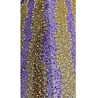 Tissu de dentelle perlée classique détaillant floral broderie artisanale écologique pour les filles Lehenga concevant des occasions élégantes