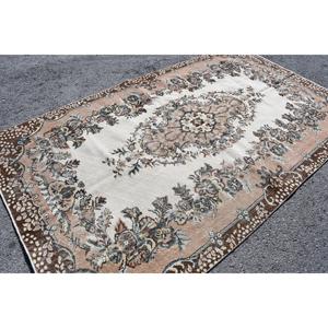 Tapis turc vintage, tapis de 5,4 x 9,2 pieds, grand tapis persan brun - Product Image 1