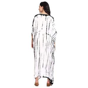Best Quality Designer Women's <b>Rayon</b> Printed Fit Flare Kaftan <b>Dress</b> Stylish Cotton Maxi Nighties Natural Waistline Sashes - Product Image 1