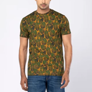 เสื้อยืดผู้ชายทรงปกติ ผลิตโดย OEM น้ำหนักผ้า 180 GSM พิมพ์ลายทั่วตัว คุณภาพสูง มีหลายสีให้เลือก ผ้าฝ้าย 100% รับสกรีนโลโก้และป้ายแบรนด์ - Product Image 5