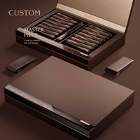 Boîte cadeau rigide magnétique personnalisée de luxe, écologique et recyclable, avec séparateur pour chocolats, bonbons et desserts, emballage personnalisé