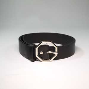 เข็มขัดสไตล์ลำลองสำหรับผู้หญิงพร้อมหัวเข็มขัดโลหะผสมรูปแปดเหลี่ยม - Product Image 1