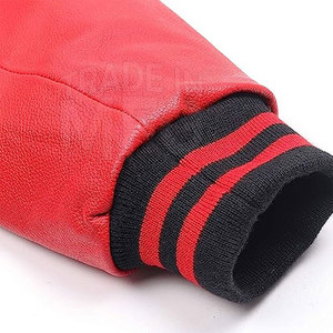 Chaqueta Lettermen con mangas de cuero de fabricante de servicio OEM hecha en Pakistán chaqueta Lettermen con mangas de cuero de alta calidad - Product Image 3