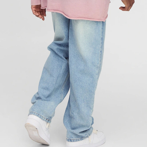 Pantalon cargo en jean pour homme de bonne qualité, OEM personnalisé, coton décontracté, design avec poches, bleu uni, grande poche, jean en denim - Product Image 2