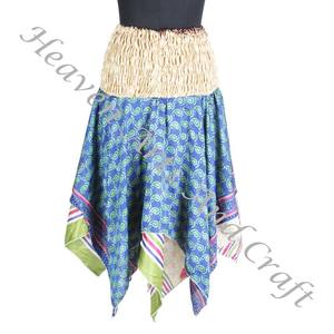 Jupe de danse tribale urbaine DS030 assortie, qualité assurée, gitane, patchwork, robe mi-longue à col licou avec patchwork de style fumé - Product Image 3