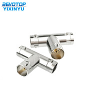 75ohm BNC T Forma Tipo SMB 3 Triple Hembra Jack Adaptador BNC RF Adaptador Conector