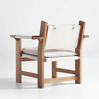 Meilleur vendeur Fauteuil de luxe Shinola en bois Chaise de jardin Meubles d'extérieur Chaise de loisirs avec coussin