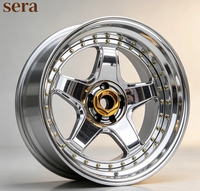 2-Piece Polished Forged <strong>Alloy</strong> <strong>Wheels</strong> 17-22 Custom PCD Center Lock Aftermarket Car <strong>Wheel</strong> Hub for JDM European Tuning Modification