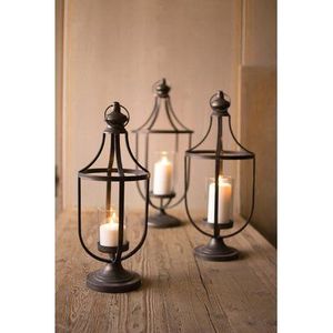Linterna de Metal Desngn clásica para el hogar, linterna de suelo para acampar interior/exterior con vidrio, linterna decorativa para el hogar de Navidad - Product Image 6