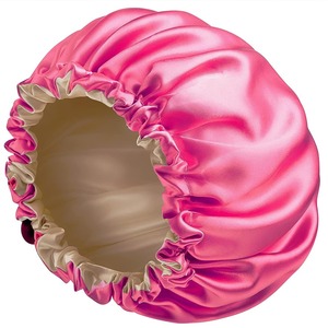 Bonnet de cheveux en satin personnalisé pour femmes, vêtements de nuit avec logo pour le sport et la plage - Product Image 1