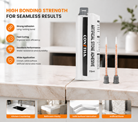 CONSTHA 75ML Pâte acrylique bicomposante haute adhérence, imperméable, pour la construction, adhésif Corian