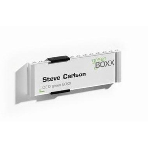 Letrero Informativo Resistente para Puerta, 149 x 52.5 mm, Placa con Letras Intercambiables, Aluminio/Acrílico Plateado Metálico, Accesorios de Decoración para Oficina - Product Image 1