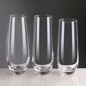Flûtes à Champagne en Cristal sans Plomb, Modernes, Striées et Martelées, sans Tige, avec Logo Personnalisé, Uniques pour <span class=keywords><strong>Mariage</strong></span> - Product Image 5