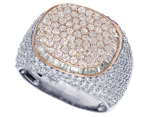 Style Hip Hop Forme Carrée Design Moissanite Ronde Baguette Diamant Entièrement Glacé En S925 Bague En Argent Sterling Pour Hommes - Product Image 3